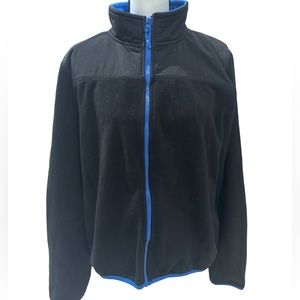 Aeropostale Zip Up Fleece Women's XL Black Blue